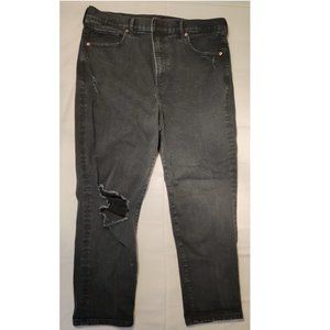 Express Distressed Slim Super High Rise Jeans Women 16